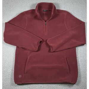 Cuts Clothing Sweater Mens XXL‎ Red 1/4 Zip Pullover Sherpa Fleece Polartec